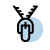 Blue circular icon with a black outline of a hand pressing a button, indicating a click or interactive action.